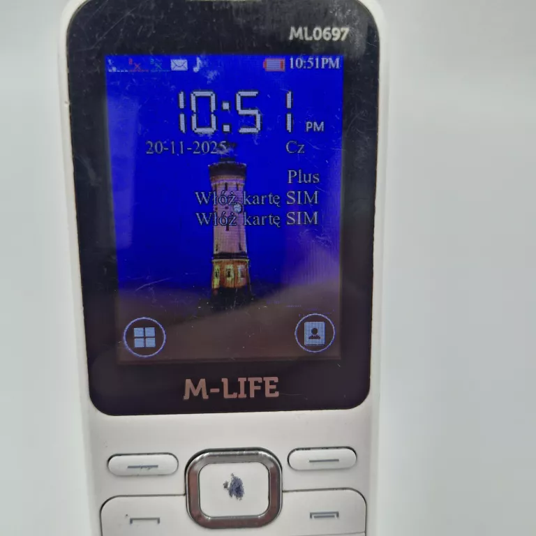 TELEFON M-LIFE ML0697 BIAŁY DLA SENIORA