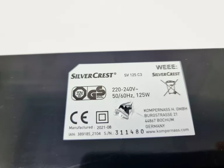 ZGRZEWARKA SILVERCREST SV 125 C3