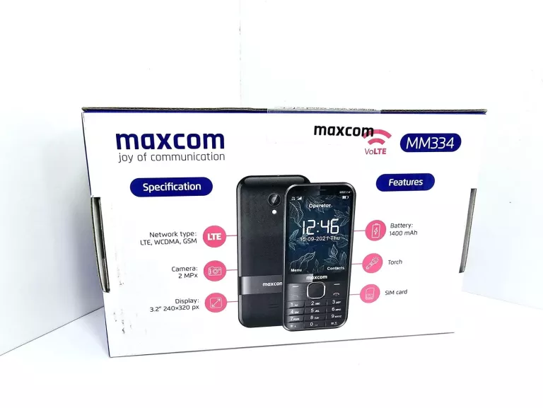 TELEFON MAXCOM CLASSIC MM334 4G CZARNY