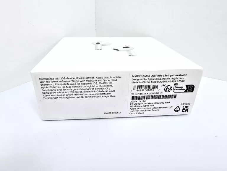 APPLE AIRPODS 3 BIAŁY (MME73ZM/A) ETUI ŁADUJĄCE MAGSAFE