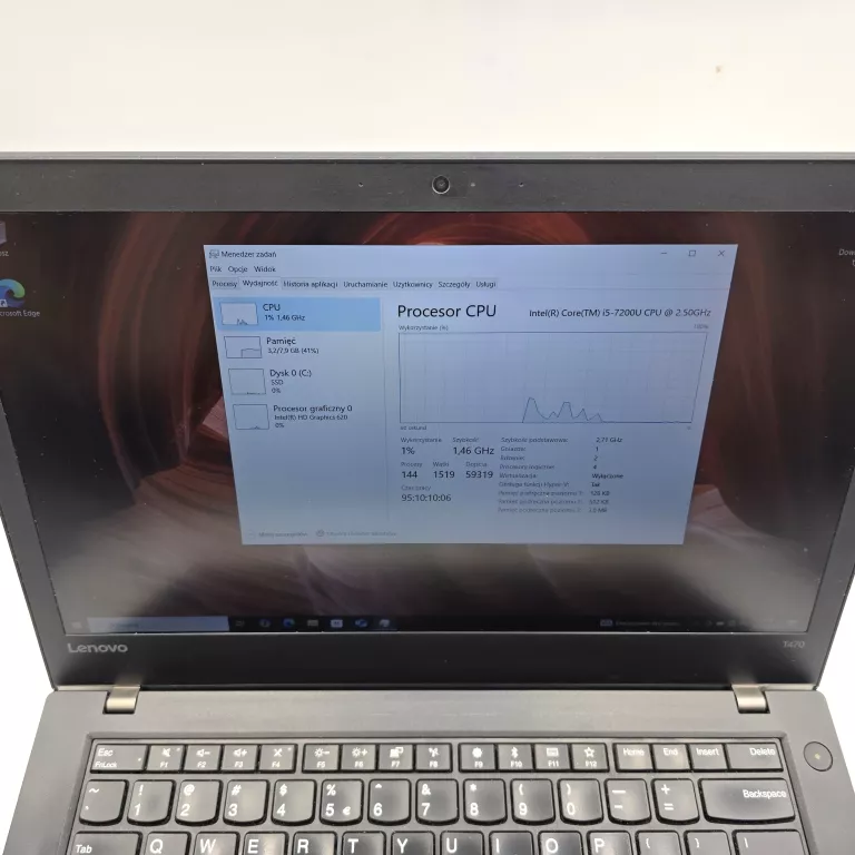 LAPTOP LENOVO THINKPAD T470 14''FHD I5-7200U 8GB SSD256GB W10