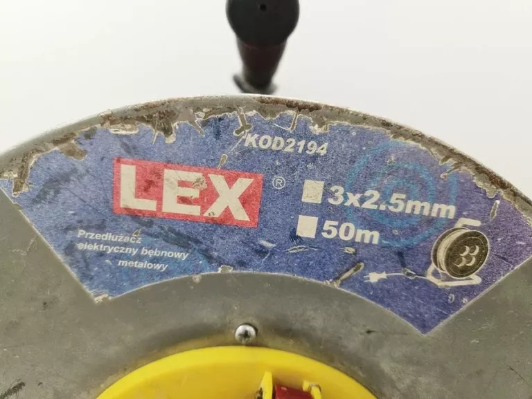 PRZEDŁUŻACZ BĘBNOWY LEX KOD2194 3X2,5MM 50M