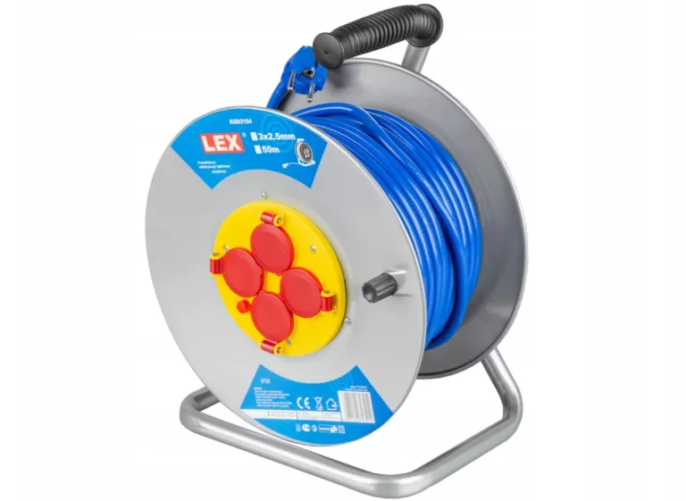 PRZEDŁUŻACZ BĘBNOWY LEX KOD2194 3X2,5MM 50M