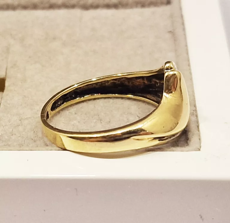 ZŁOTY PIERSCIONEK 585 2,59G R 14 Z DIAMENTEM 0.01CT