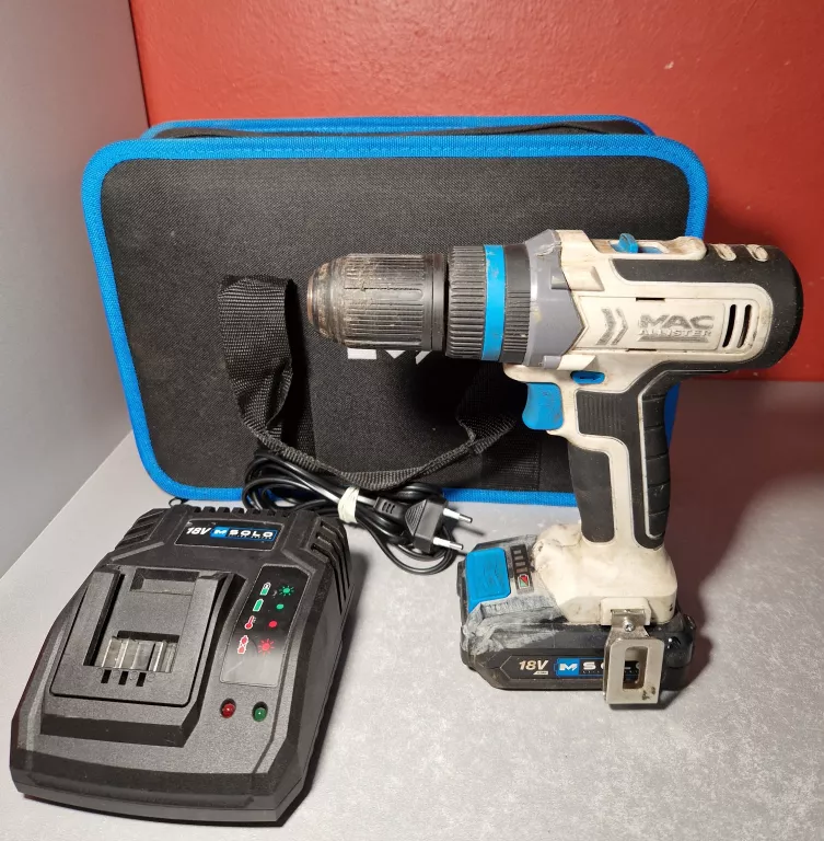 WKRĘTARKA MACALLISTER MCD18-LI+ AKU 2AH +ŁADOWARKA+TORBA