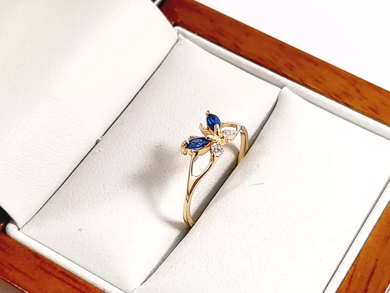 ZŁOTY PIERŚCIONEK MOTYLEK P585 0,98G R9