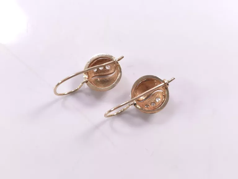 ZŁOTE KOLCZYKI CYRKONIE P585 3,44G 2,2CM