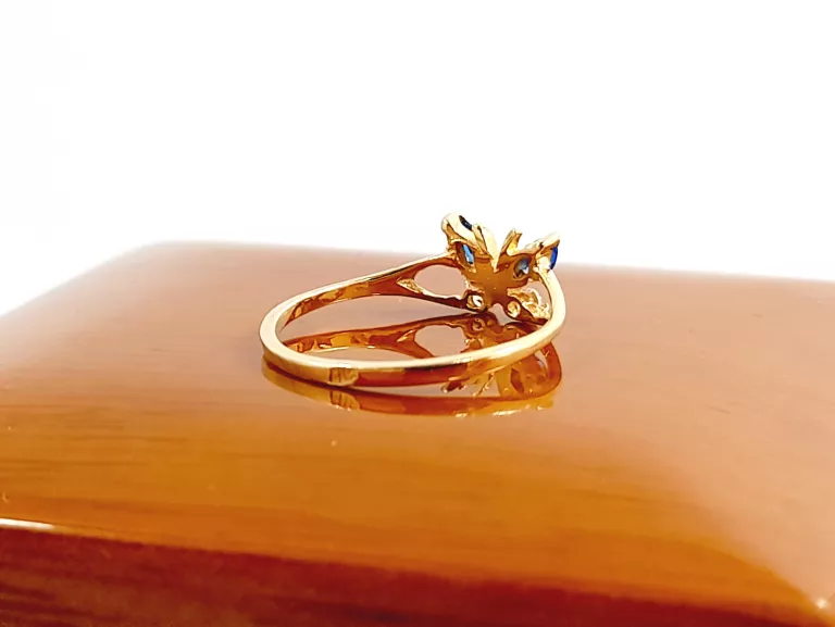 ZŁOTY PIERŚCIONEK MOTYLEK P585 0,98G R9