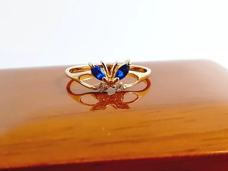 ZŁOTY PIERŚCIONEK MOTYLEK P585 0,98G R9