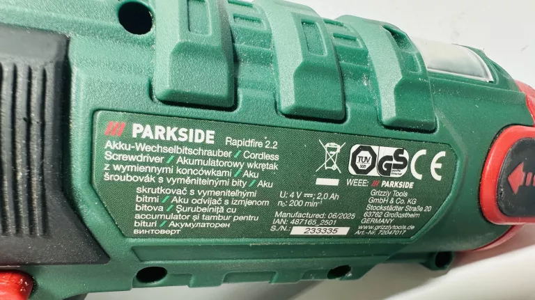 WKRĘTAK PARKSIDE RAPIDFIRE 2.2 4V + ŁAD WARTO OKAZJA