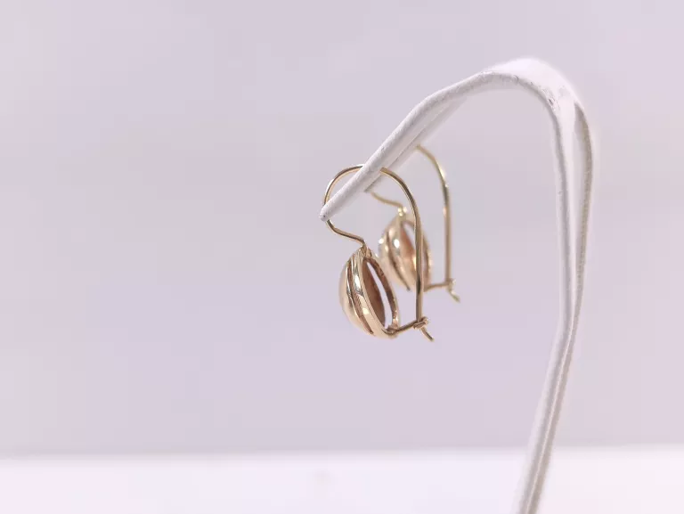 ZŁOTE KOLCZYKI CYRKONIE P585 3,44G 2,2CM