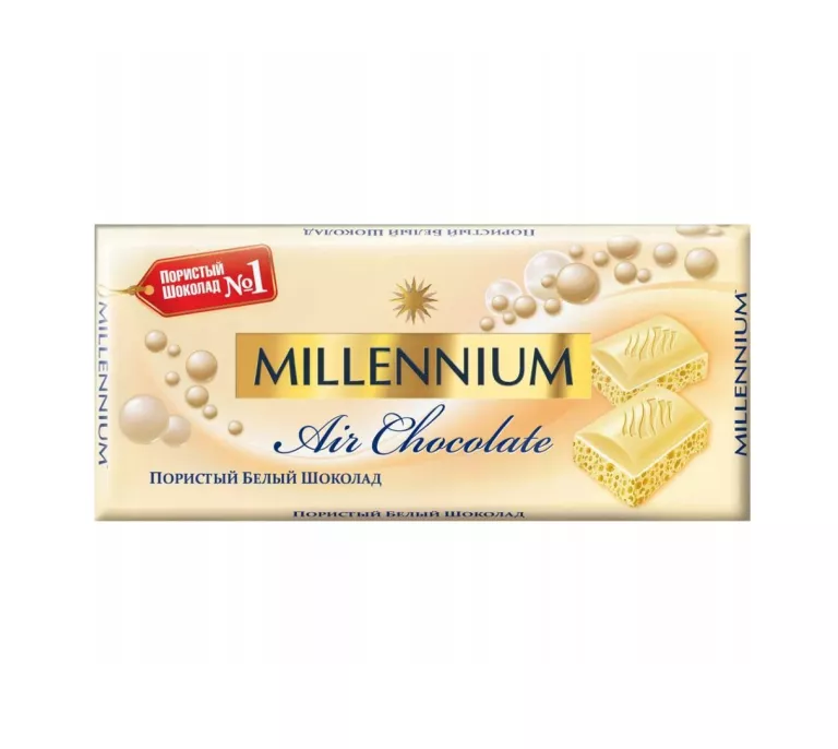 CZEKOLADA BIAŁA/Z BABELKAMI MILLENIUM 90G