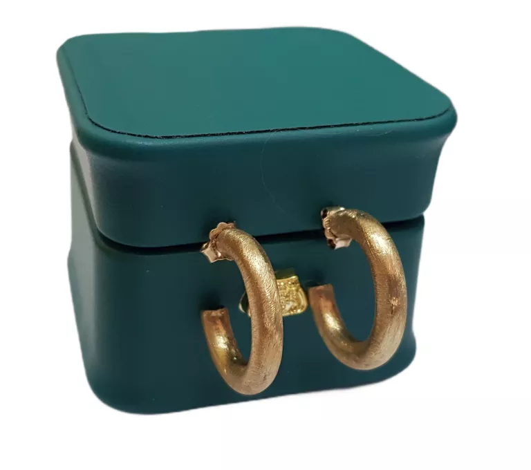 SREBRNE KOLCZYKI KÓŁECZKA MATOWE 3,69G