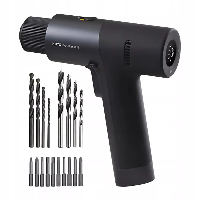 WIERTARKO WKRĘTARKA HOTO AKUMULATOROWA W ZESTAWIE Z WIERTŁAMI I BITAMI