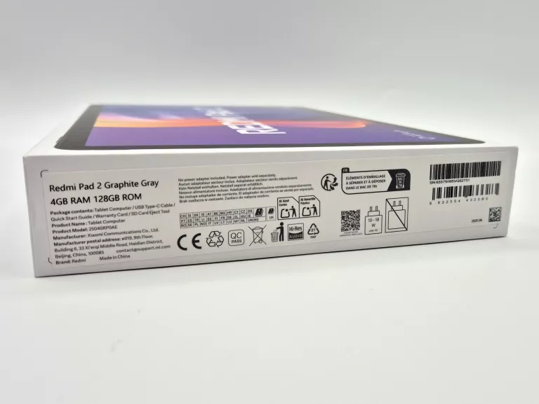 TABLET XIAOMI REDMI PAD 2 SZARY 4GB/128GB