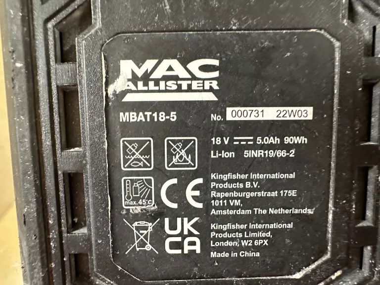 ZAKRĘTARKA MACALLISTER MID 18-LI + AKU 5AH 1