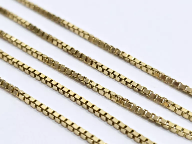 ZŁOTY ŁAŃCUSZEK KOSTKA 585 6,91G DŁ:48CM