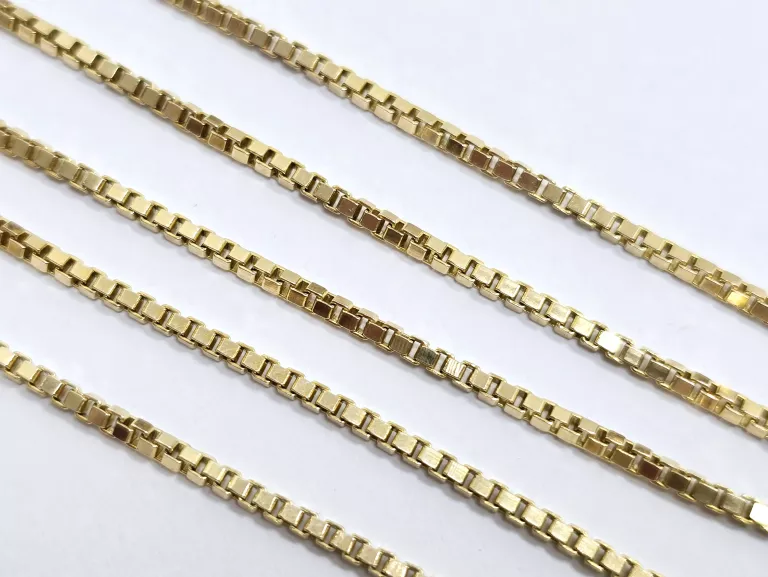 ZŁOTY ŁAŃCUSZEK KOSTKA 585 6,91G DŁ:48CM