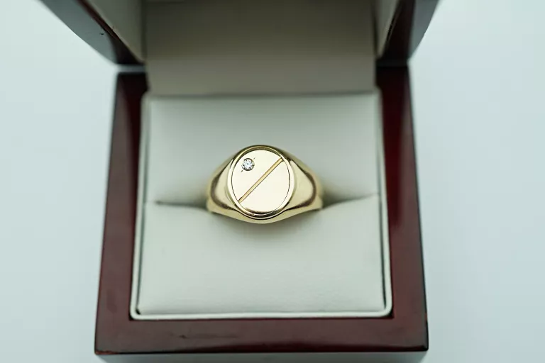 ZŁOTY MĘSKI SYGNET 585/14K 4,49G R: 21