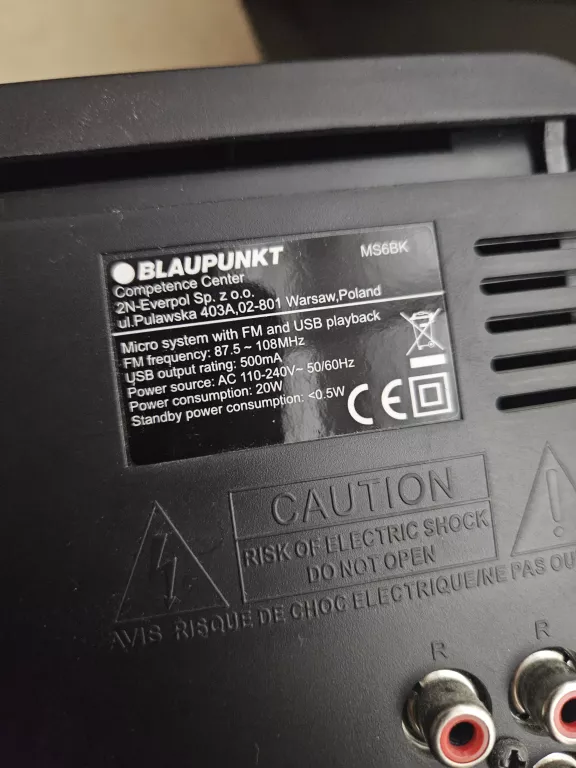 WIEŻA BLAUPUNKT MS6BK