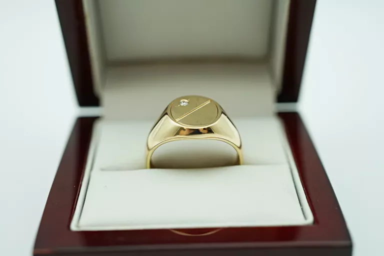 ZŁOTY MĘSKI SYGNET 585/14K 4,49G R: 21