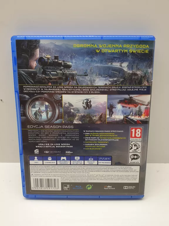 GRA PS4 SNIPER GHOST WARRIOR 3