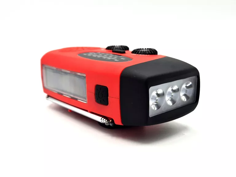 RADIO PRZENOŚNE AWARYJNE FM/AM SOLARNE Z KORBKĄ