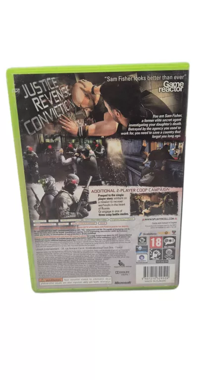 GRA XBOX 360 SPLINTER CELL CONVICTION