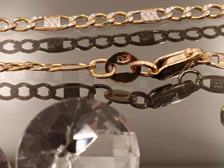 PIĘKNY ZŁOTY ŁAŃCUSZEK 585 SPLOT FIGARO