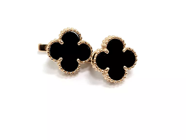 ZŁOTE KOLCZYKI ONYKS 585 3,16G