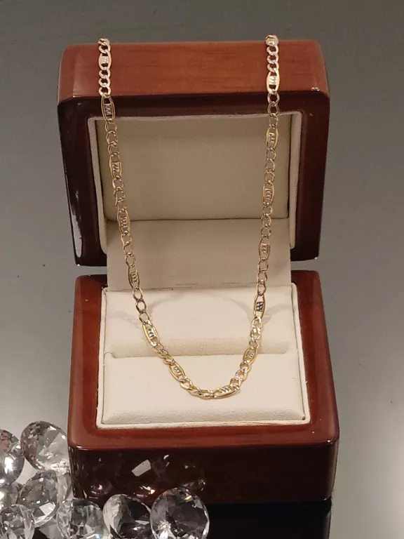 PIĘKNY ZŁOTY ŁAŃCUSZEK 585 SPLOT FIGARO