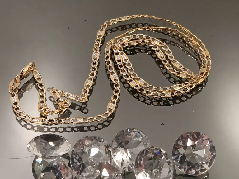 PIĘKNY ZŁOTY ŁAŃCUSZEK 585 SPLOT FIGARO