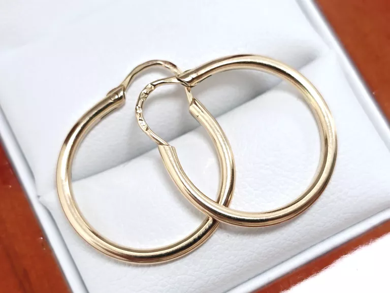 ZŁOTE KOLCZYKI KOŁA 585 2,02G