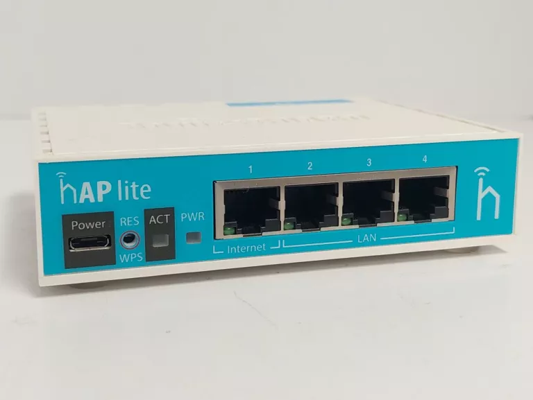 MIKROTIK HAP LITE RB941-2ND ROUTER WIFI 2,4GHZ 4XFE WPS CAPSMAN + ZASILACZ