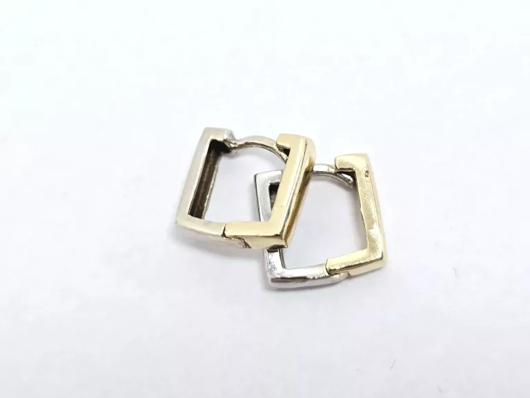 ZŁOTE KOLCZYKI BIAŁE I ZÓŁTE ZŁOTO 585 1,27G