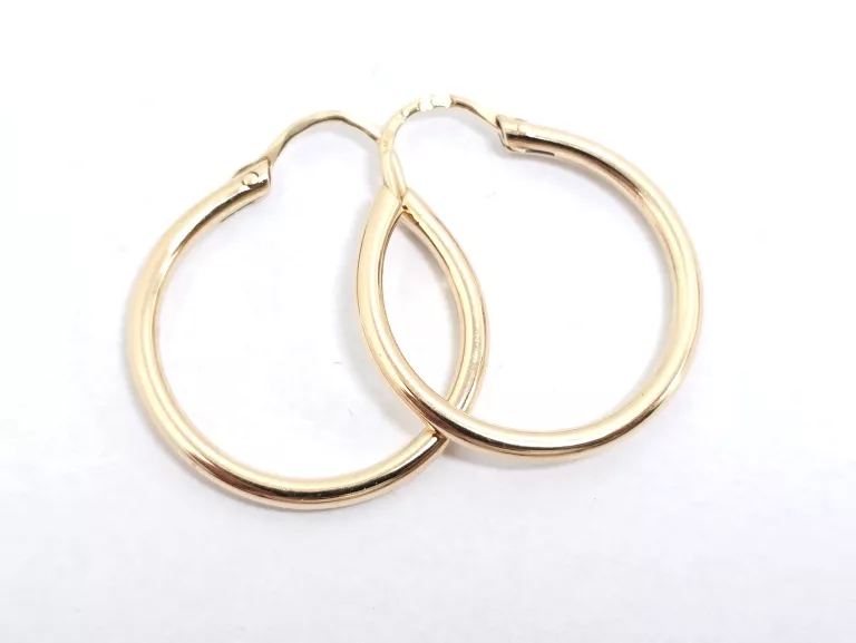 ZŁOTE KOLCZYKI KOŁA 585 2,02G