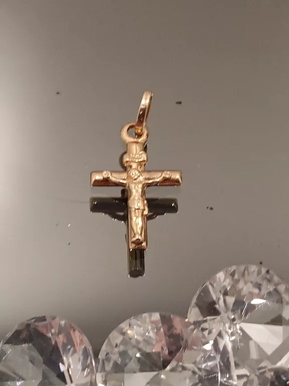 PIĘKNY ZŁOTY  KRZYŻYK 585