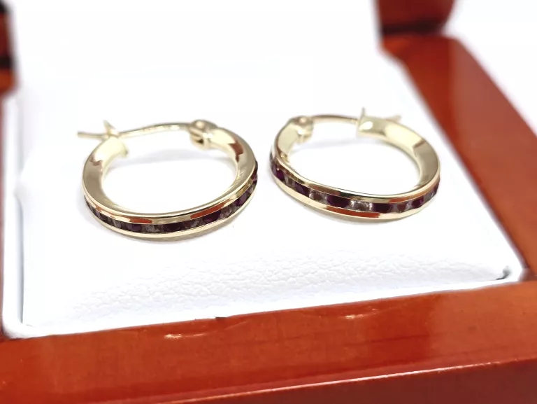 ZŁOTE KOLCZYKI KOŁA 585 1,12G