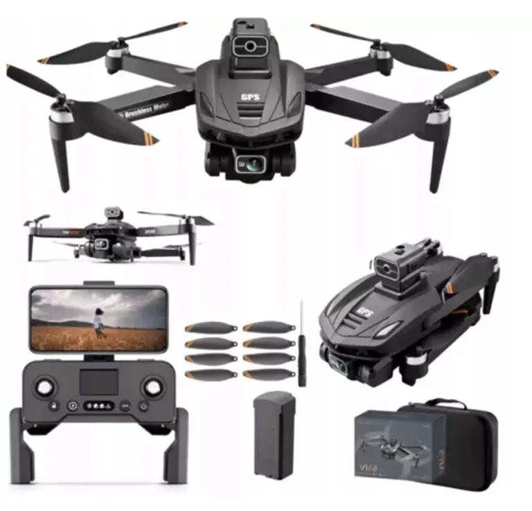 DRON Z KAMERĄ WIFI 5G GPS ZABAWKA ZDALNIE STEROWANY APLIKACJA ZASIĘG 3000M