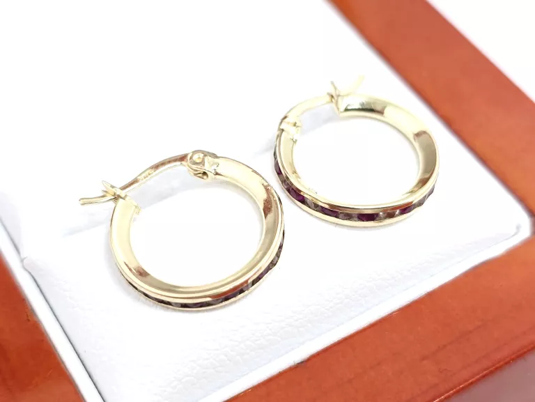 ZŁOTE KOLCZYKI KOŁA 585 1,12G