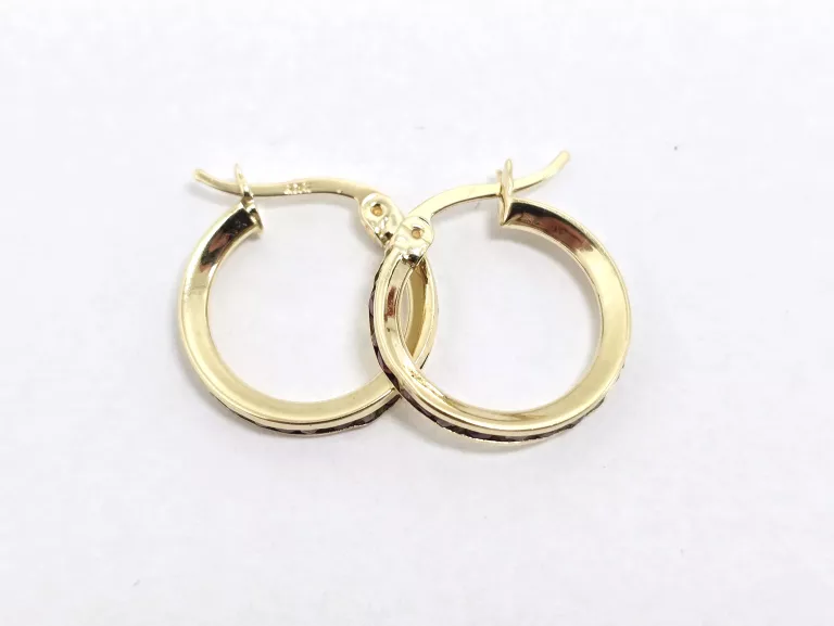 ZŁOTE KOLCZYKI KOŁA 585 1,12G