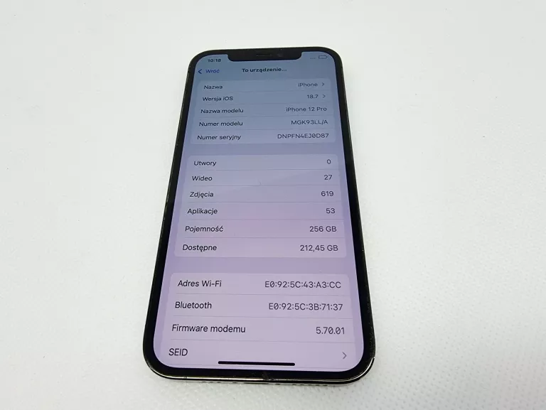 APPLE IPHONE 12 PRO PACIFIC BLUE 256GB 85%