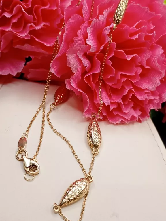 PRZEPIĘKNY ZŁOTY ŁAŃCUSZEK PR.585 45-47CM