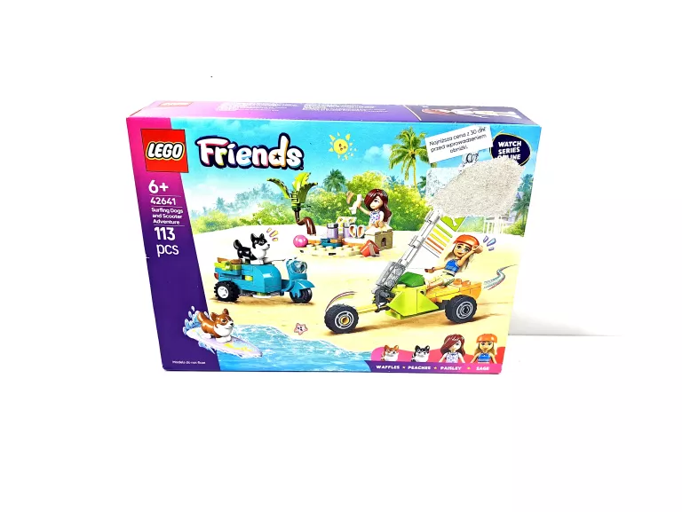 LEGO FRIENDS 42641 PRZYGODA Z SURFUJĄCYMI PSAMI I SKUTEREM