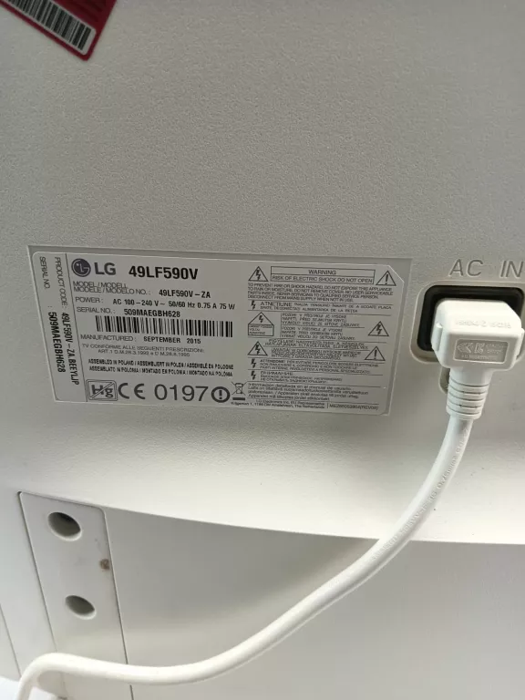 TELEWIZOR LG 49LF590V