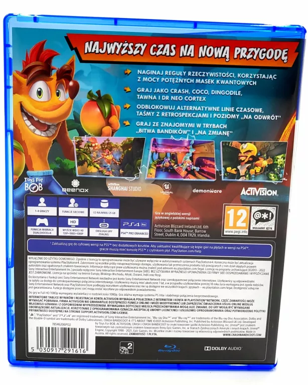 GRA CRASH BANDICOOT 4 NAJWYZSZY CZAS PS4