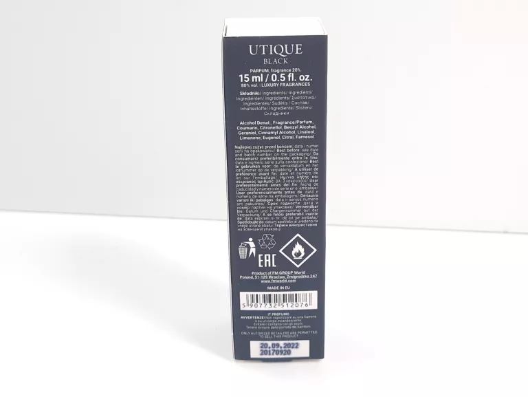 PERFUMY UTIQUE BLACK 15 ML UNISEX