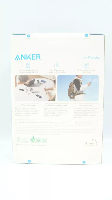 POWERBANK ANKER NIEOTWARTY 25000 MAH 165W