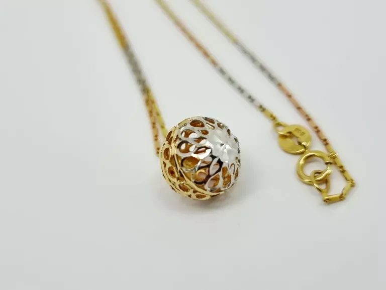 ZŁOTY ŁAŃCUSZEK Z ZAWIESZKA PRÓBY 585