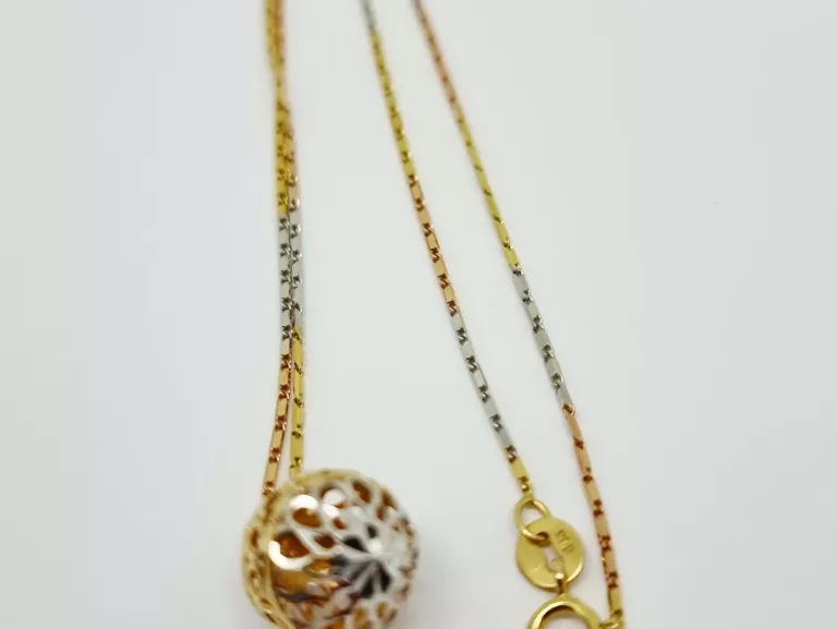 ZŁOTY ŁAŃCUSZEK Z ZAWIESZKA PRÓBY 585